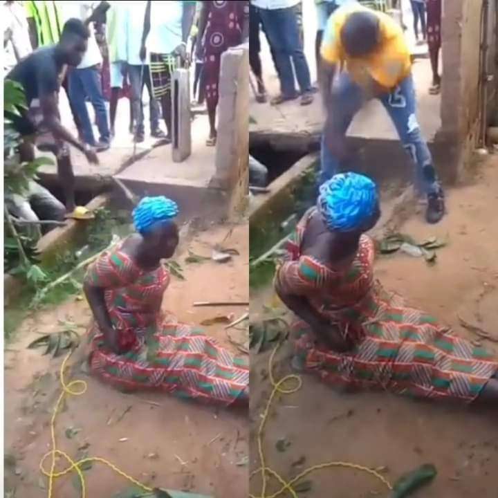 COMMUNITY MEMBER FLOG WOMAN AFTER HER LATE HUSBAND BROTHER WIFE ACCUSED HER FOR BEING A WITCH