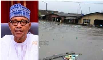 Buhari blames buildings on waterways, climate change for devastating floods